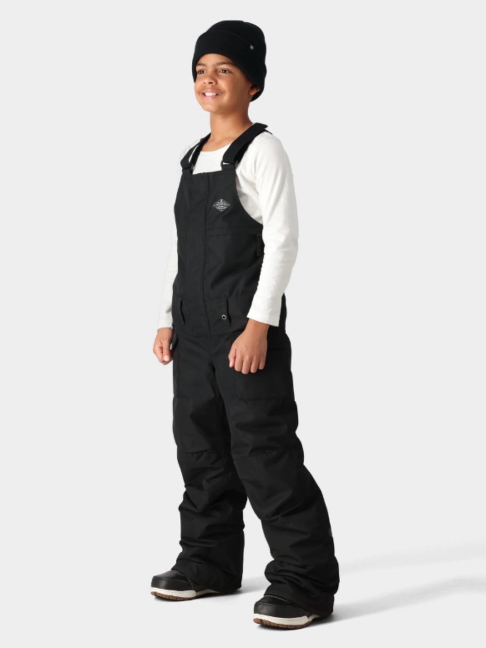 686 Boys Frontier Insulated Ski Bib Pants | Black | Small